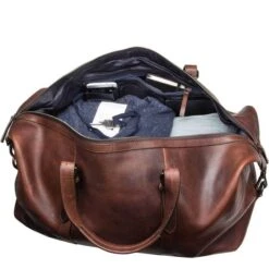 Leonhard Heyden Roma Travel Bag Dark Brown -Mode Tassen image 1076