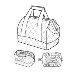 Reisenthel Travelling Allrounder L Rhombus Midnight Gold -Mode Tassen image 1136