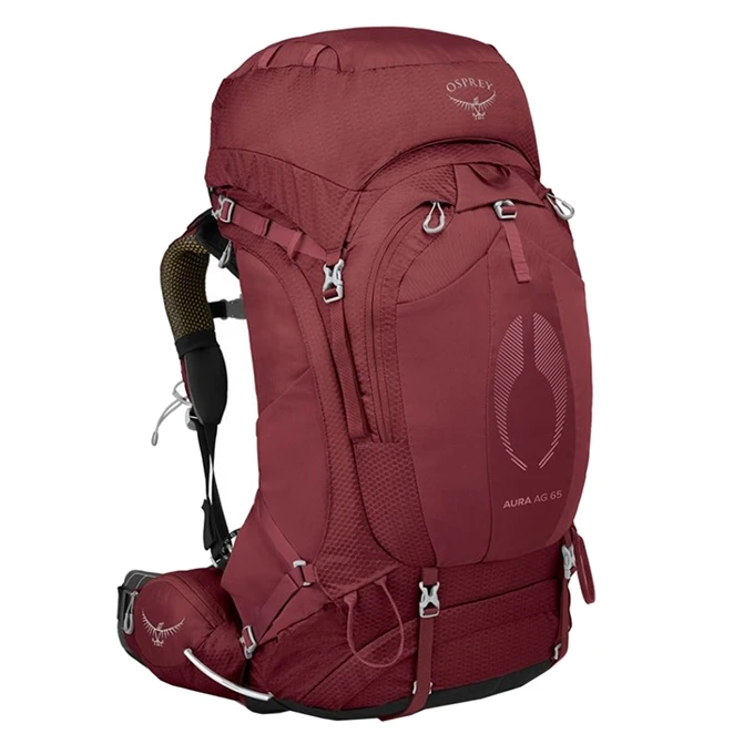 Osprey Aura AG 65 WXS/S Berry Sorbet Red 3 Osprey Aura AG 65 WXS/S Berry Sorbet Red
