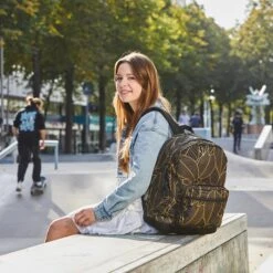 Enrico Benetti Andorra Laptop Rugazk 15" Zwart Goud Blad -Mode Tassen image 2595