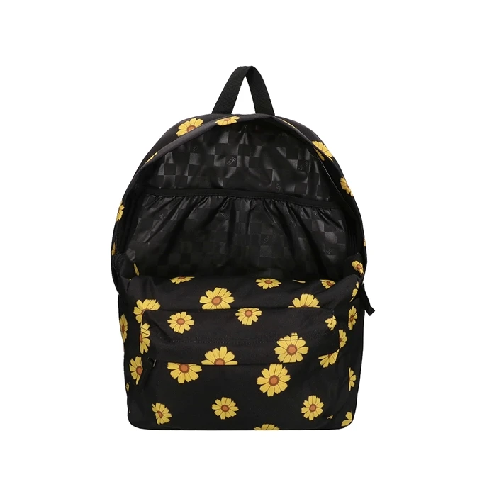 Vans Girls Realm H20 Backpack Sunfloral Black/ochre 6 Vans Girls Realm H20 Backpack Sunfloral Black/ochre - Afbeelding 4