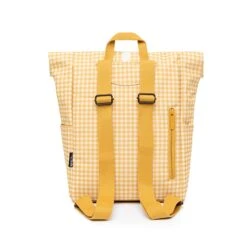 Lefrik Roll Mini Backpack Printed Vichy Mustard -Mode Tassen image 5014