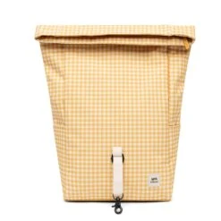 Lefrik Roll Mini Backpack Printed Vichy Mustard -Mode Tassen image 5015