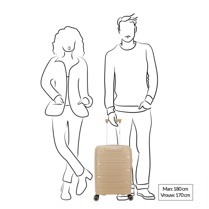 Decent Explorer Cabin Trolley 55 Champagne 4 Decent Explorer Cabin Trolley 55 Champagne - Afbeelding 2