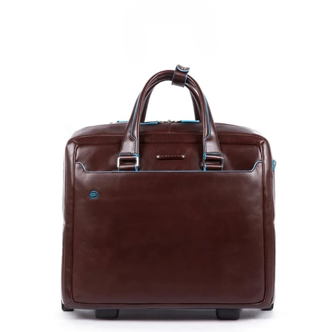 Piquadro Black Square Briefcase With Wheels Brown 6 Piquadro Black Square Briefcase With Wheels Brown - Afbeelding 4