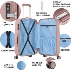 CarryOn Skyhopper Trolleyset 3pcs TSA Old Pink -Mode Tassen image 7164