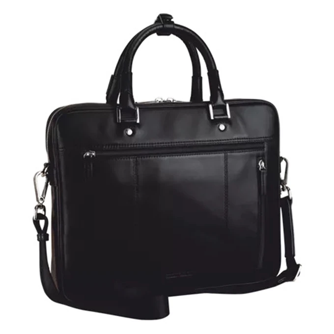 Leonhard Heyden Montreal Zipped Briefcase 1 Compartment Black 3 Leonhard Heyden Montreal Zipped Briefcase 1 Compartment Black