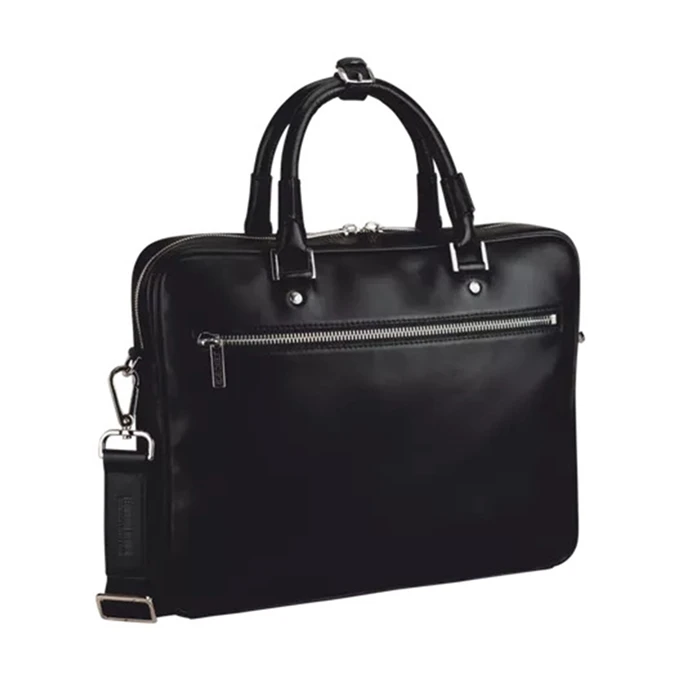 Leonhard Heyden Montreal Zipped Briefcase 1 Compartment Black 5 Leonhard Heyden Montreal Zipped Briefcase 1 Compartment Black - Afbeelding 3
