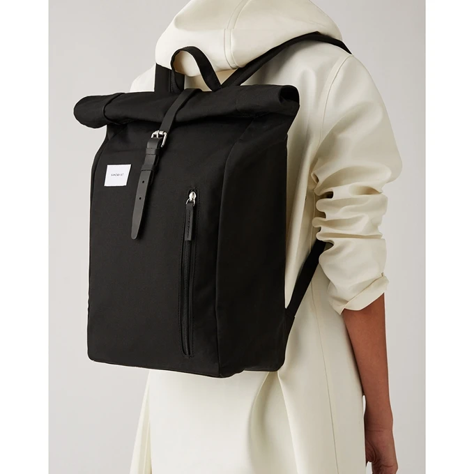 Sandqvist Dante Backpack Navy With Cognac Brown Leather 4 Sandqvist Dante Backpack Navy With Cognac Brown Leather - Afbeelding 2