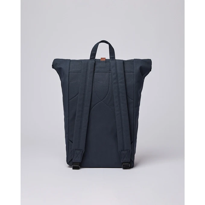 Sandqvist Dante Backpack Navy With Cognac Brown Leather 5 Sandqvist Dante Backpack Navy With Cognac Brown Leather - Afbeelding 3