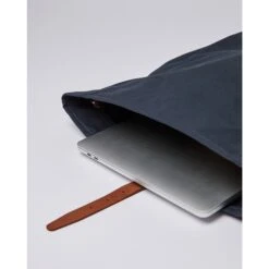 Sandqvist Dante Backpack Navy With Cognac Brown Leather 10 Sandqvist Dante Backpack Navy With Cognac Brown Leather -Mode Tassen image 7360