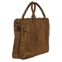 DSTRCT Limited Double Zip 15'' Laptoptas + Sleutelhanger Cognac -Mode Tassen image 7458
