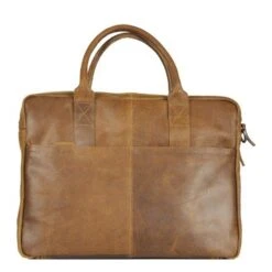 DSTRCT Limited Double Zip 15'' Laptoptas + Sleutelhanger Cognac -Mode Tassen image 7459
