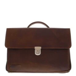 Plevier Vintage Manchester Aktetas 17.3" Donker Bruin