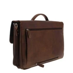 Plevier Vintage Manchester Aktetas 17.3" Donker Bruin -Mode Tassen image 8108