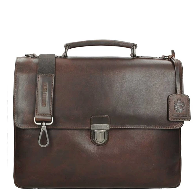 Leonhard Heyden Roma Briefcase 2 Compartments Brown 3 Leonhard Heyden Roma Briefcase 2 Compartments Brown