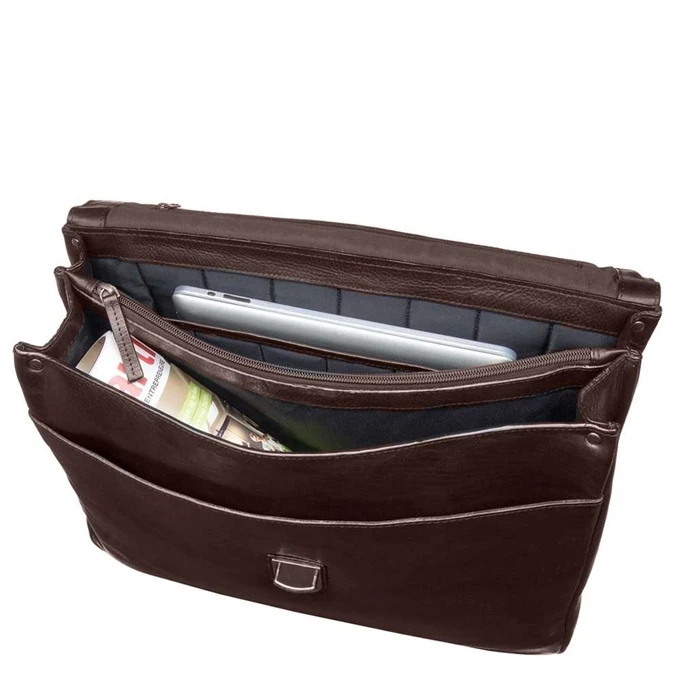 Leonhard Heyden Roma Briefcase 2 Compartments Brown 6 Leonhard Heyden Roma Briefcase 2 Compartments Brown - Afbeelding 4