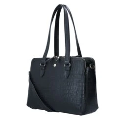 FMME. Charlotte 13.3 Workingbag 3 Pockets Croco Black -Mode Tassen image 8253