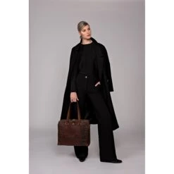 FMME. Charlotte 13.3 Workingbag 3 Pockets Croco Black -Mode Tassen image 8259