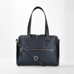 FMME. Charlotte 13.3 Workingbag 3 Pockets Croco Black -Mode Tassen image 8261