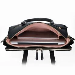 FMME. Charlotte 13.3 Workingbag 3 Pockets Croco Black -Mode Tassen image 8263