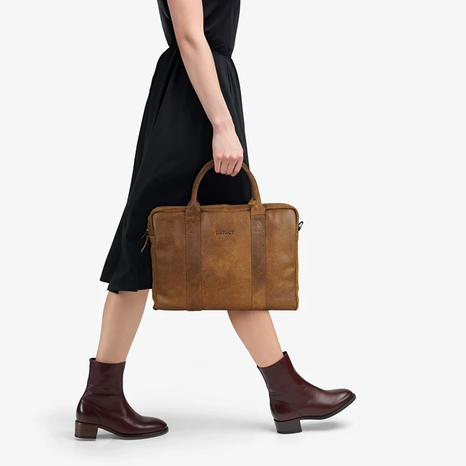 DSTRCT Limited Double Zip 15'' Laptoptas Cognac 4 DSTRCT Limited Double Zip 15'' Laptoptas Cognac - Afbeelding 2