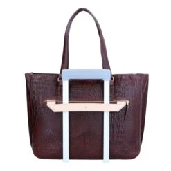 FMME. Caithy 15.6 Workingbag Croco Brown -Mode Tassen image 8334