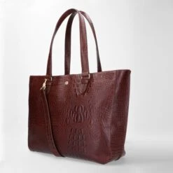 FMME. Caithy 15.6 Workingbag Croco Brown -Mode Tassen image 8339