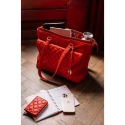 MÔSZ Denise Workbag 15,6" Quilted Red -Mode Tassen image 8374