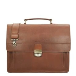 Burkely Scott Vintage Briefcase 2 Compartment Cognac -Mode Tassen image 9015