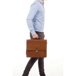 Burkely Scott Vintage Briefcase 2 Compartment Cognac -Mode Tassen image 9016