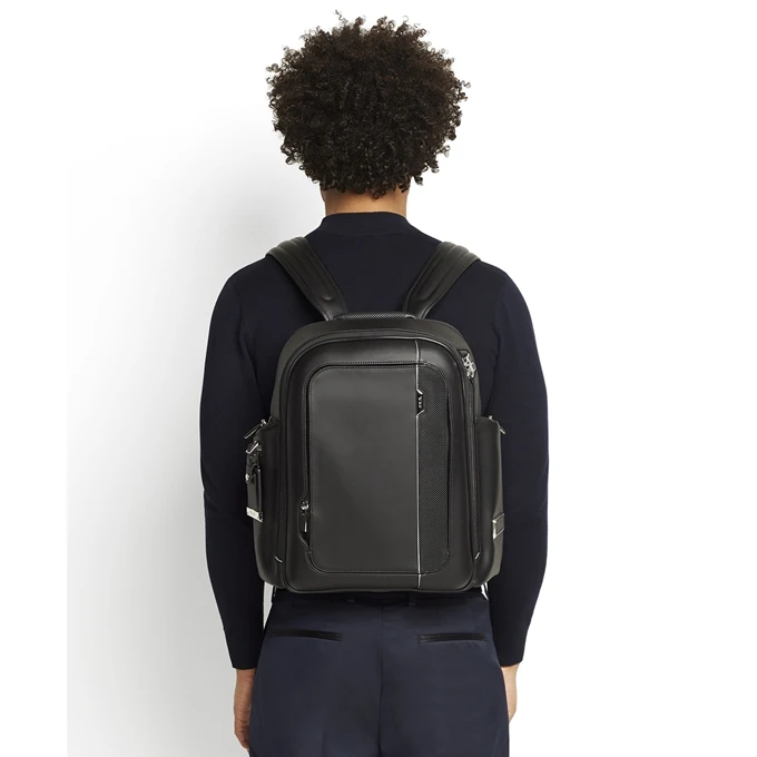 Tumi Arrivé Larson Backpack Black Leather 4 Tumi Arrivé Larson Backpack Black Leather - Afbeelding 2